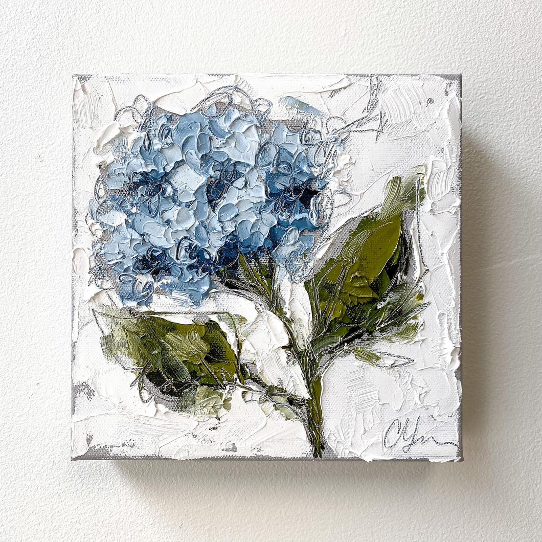 “Little Hydrangea VII” 8x8 Oil on Canvas