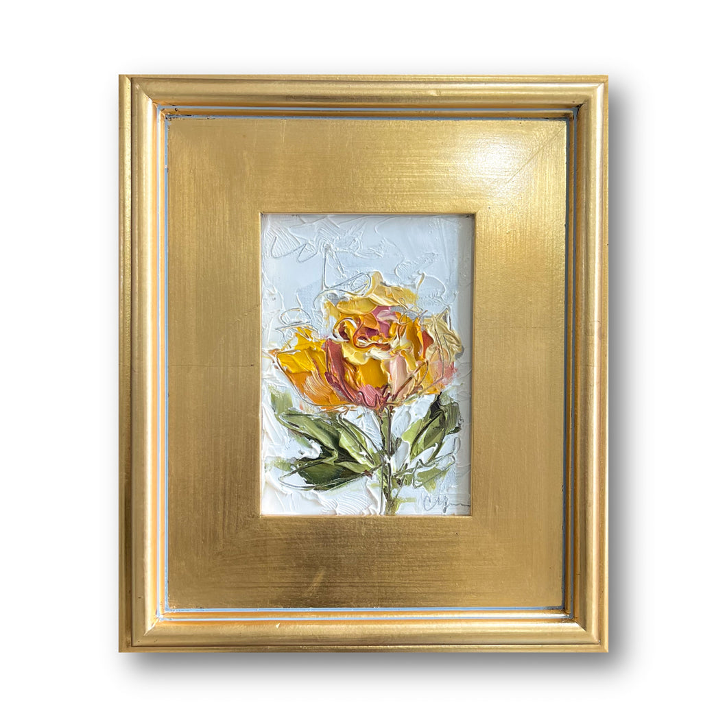 “Yellow Peony III” - 5x7 Oil on Canvas